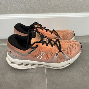 On Running Men’s Athletic Sneakers in Light Gray with Orange Accents On Running | Shoes | On Running Mens Athletic Shoes In Gray  main image 4